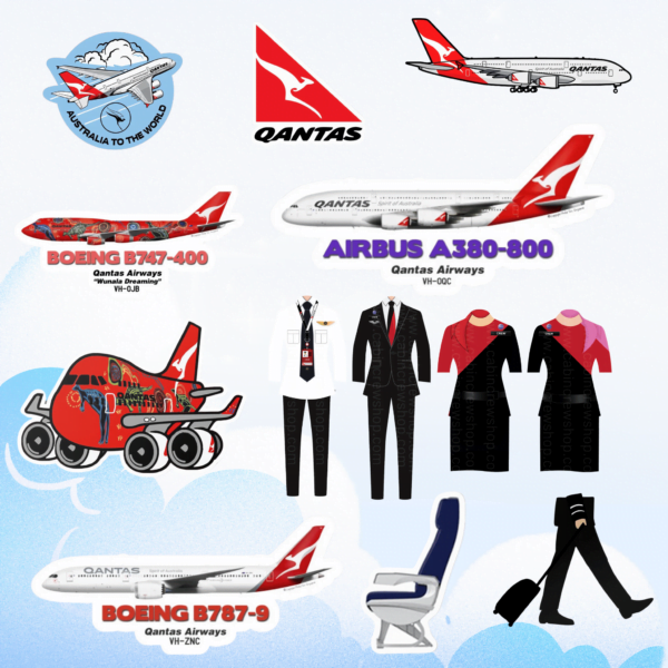 qantas sticker pack